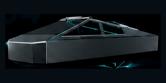 Cyber Boat futuristic watercraft render